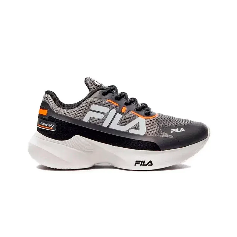 Imagen 0 de 5 de Zapatillas Fila Recovery Kids-NEGRO/GRAFITO/NARANJA