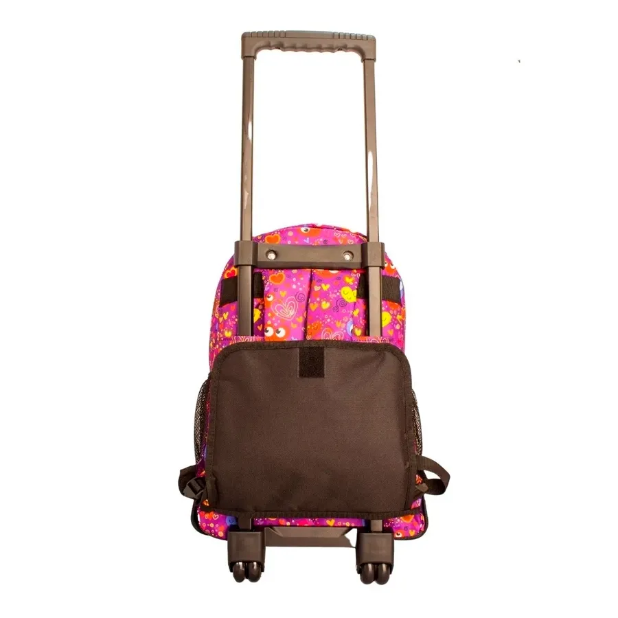 Imagen 2 de 4 de Mochila Dolphin Carrito Escolar Corazones-LILA