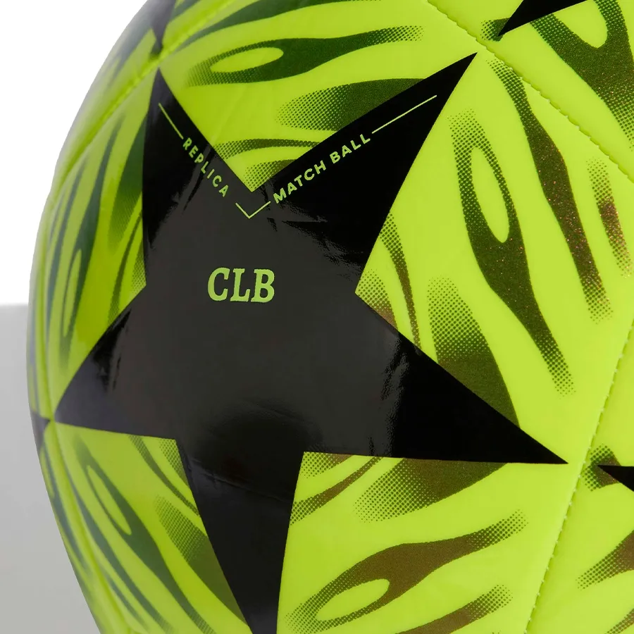 Imagen 2 de 4 de Pelota adidas UEFA Champions League Final Club-NEGRO/AMARILLO FLUOR