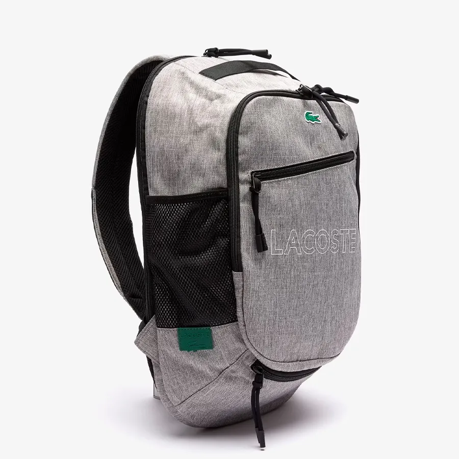 Imagen 2 de 4 de Mochila Lacoste-GRIS/VERDE/NEGRO