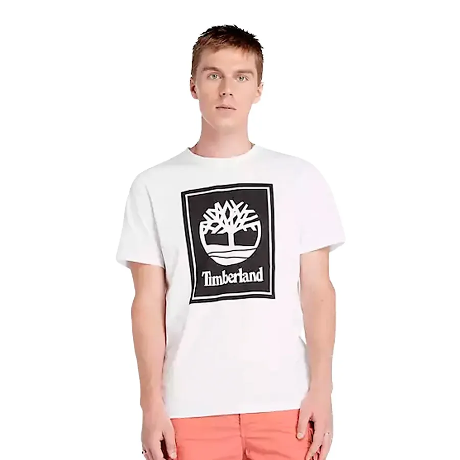 Imagen 0 de 3 de Remera Timberland Logo Bloque-BLANCO/NEGRO