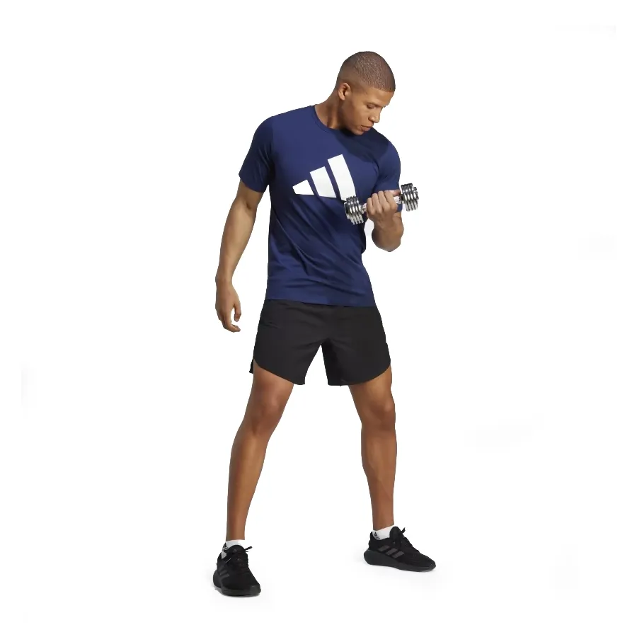 Imagen 3 de 6 de Remera adidas Train Essentials Feelready-AZUL/BLANCO