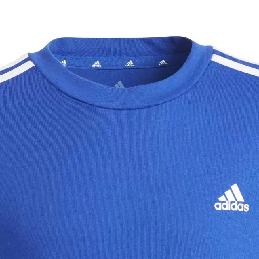 Imagen 2 de 5 de Remera adidas Essentials 3 Stripes-AZUL/BLANCO