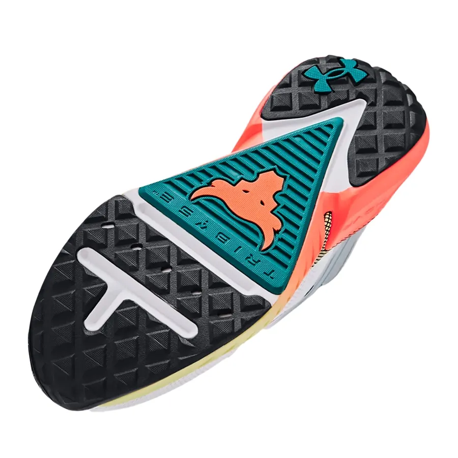 Imagen 4 de 5 de Zapatillas Under Armour Project Rock 5-BLANCO/NARANJA