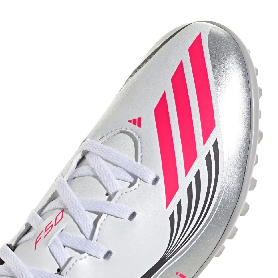 Imagen 4 de 6 de Botines adidas F50 Messi Club Pasto Sintético-BLANCO/PLATA/ROJO