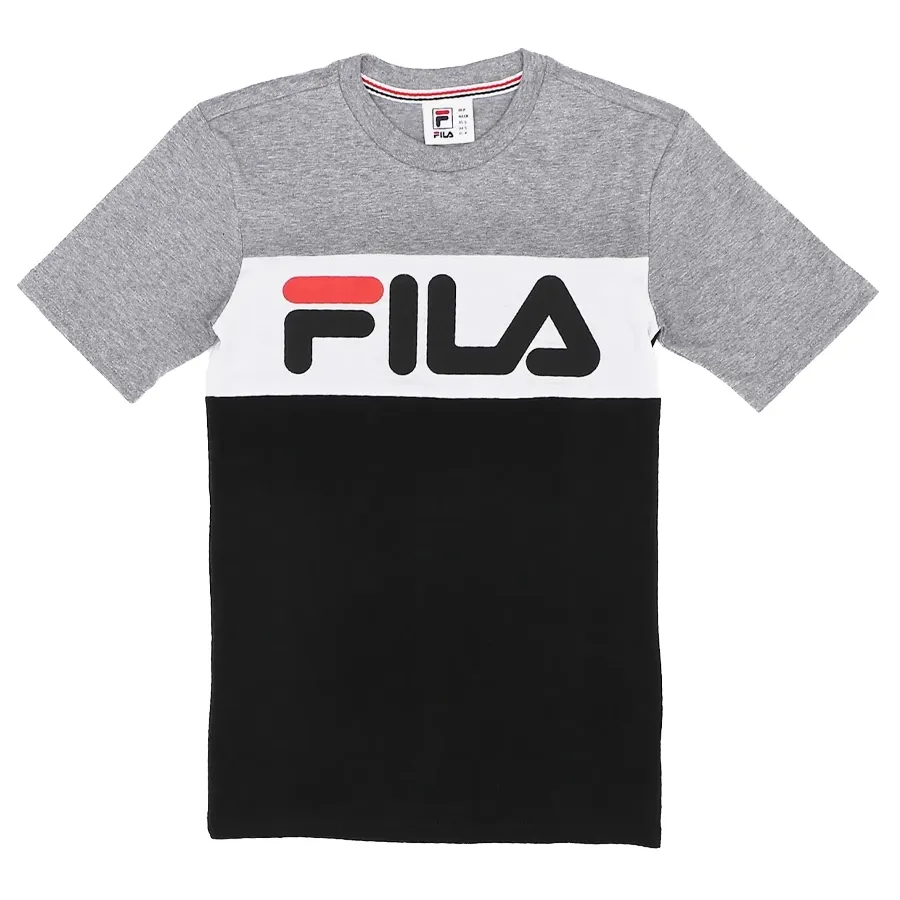 Imagen 0 de 3 de Remera Fila Juvenil Letter Colors-GRIS/BLANCO/NEGRO