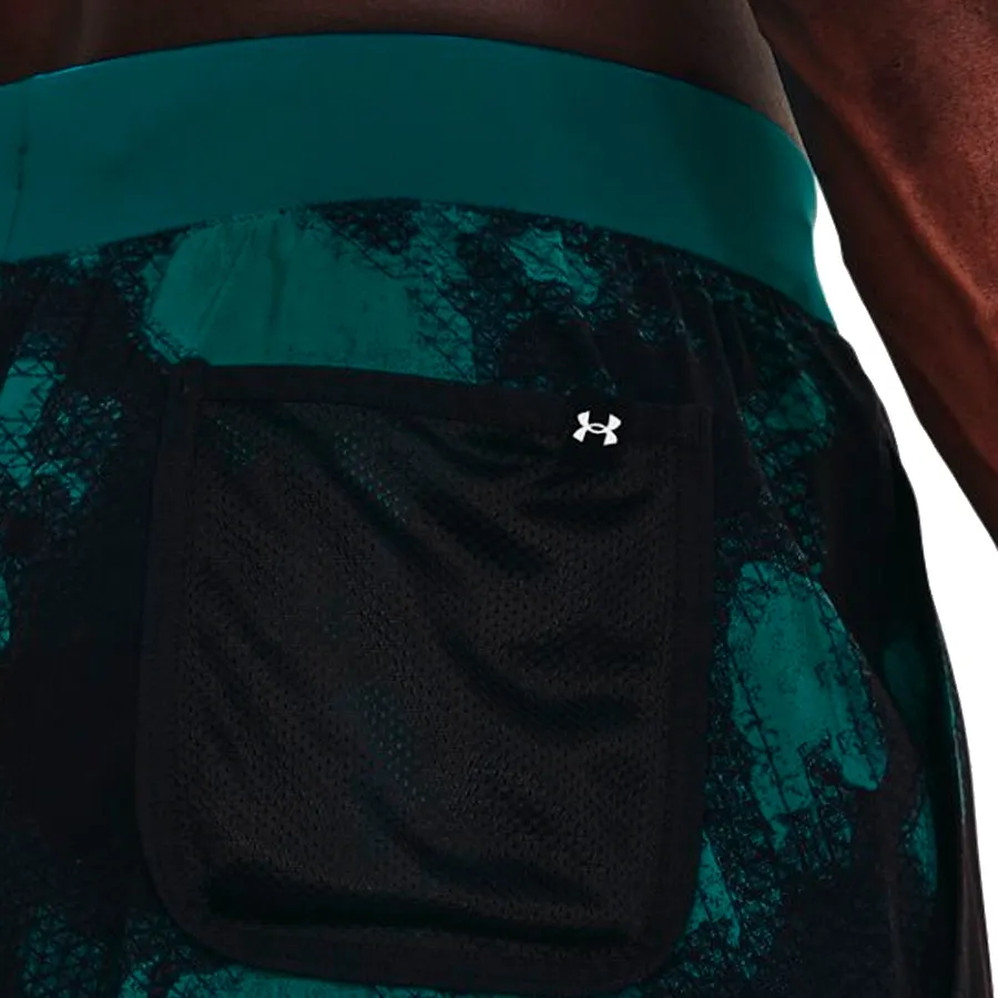 Imagen 8 de 9 de Shorts Under Armour Project Rock-NEGRO/VERDE