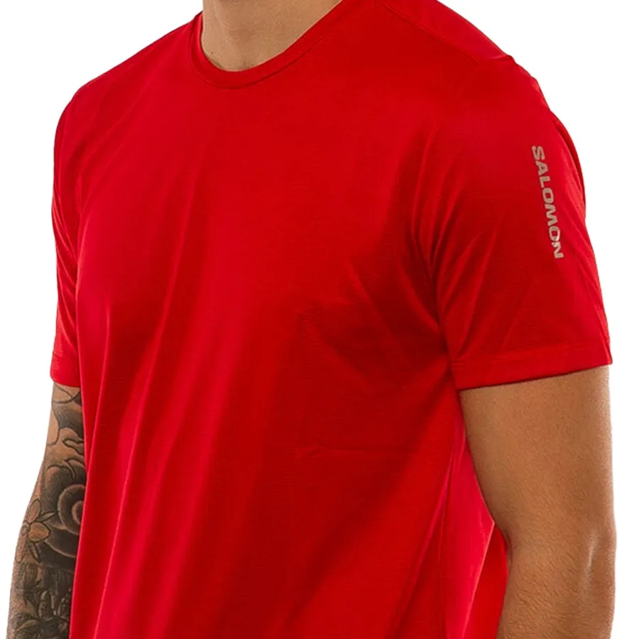 Imagen 3 de 4 de Remera Salomon Xa Sonic Ss Tee-ROJO