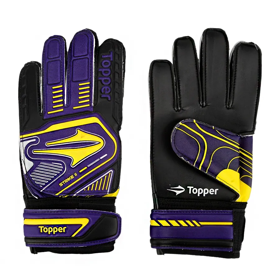 Imagen 2 de 3 de Guantes Topper Luva Strike II-VIOLETA/AMARILLO/NEGRO