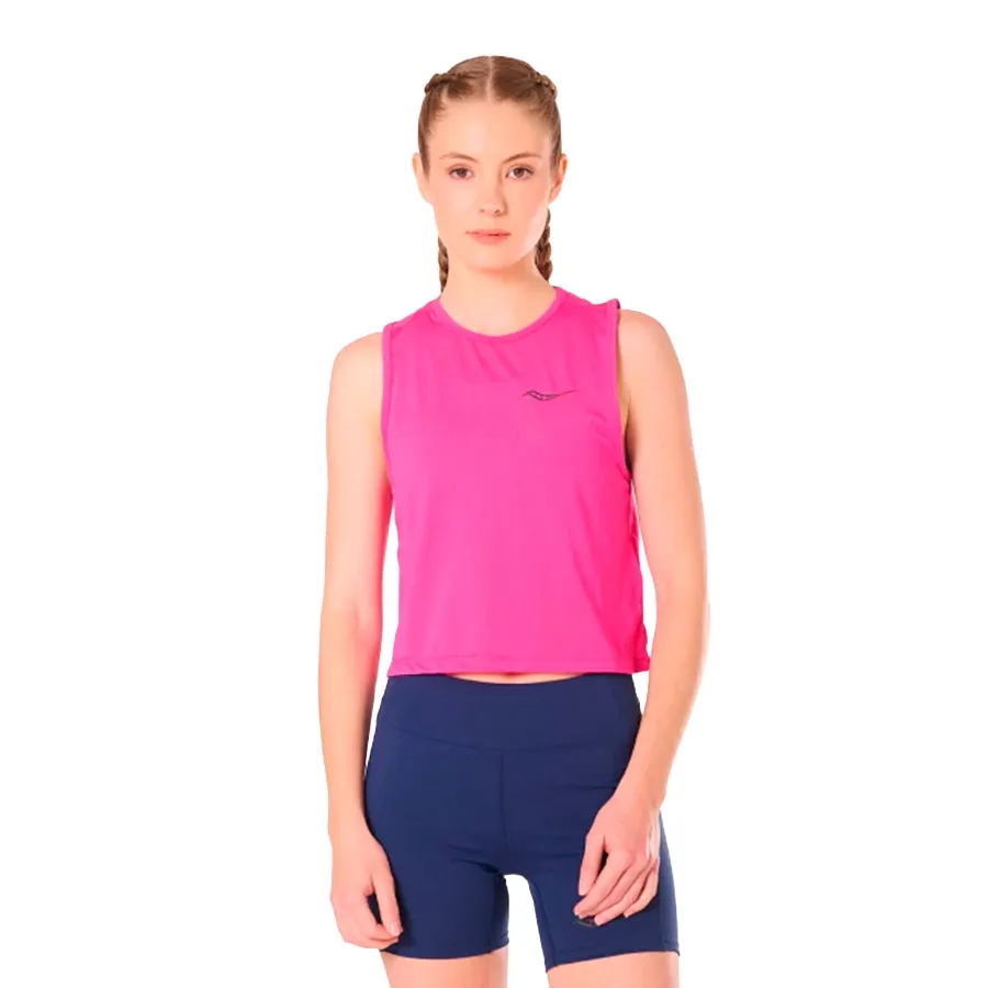 Imagen 0 de 5 de Musculosa Saucony Stopwatch Crop Tank-ROSA