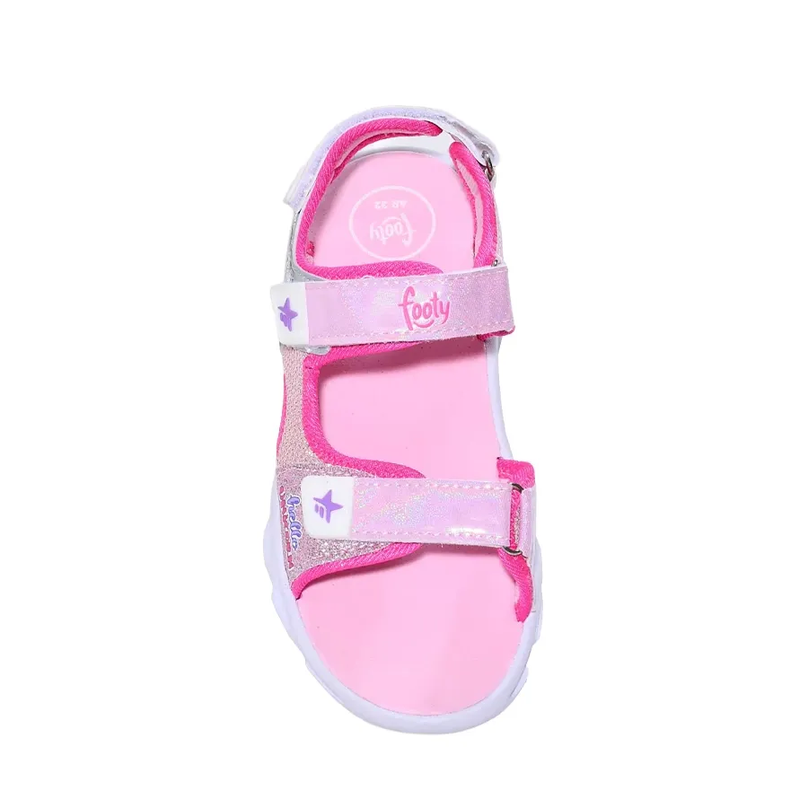 Imagen 1 de 4 de Sandalias Footy Sandalia con Luz 24-ROSA/PLATA/FUCSIA