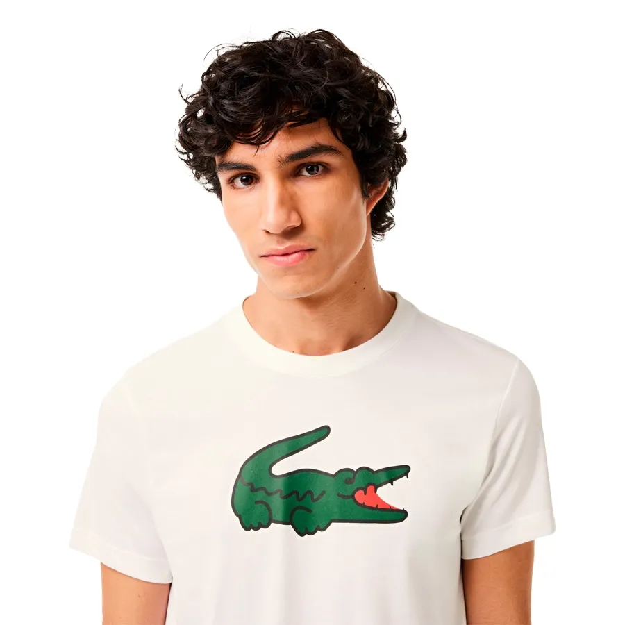 Imagen 3 de 4 de Remera Lacoste -BLANCO/VERDE