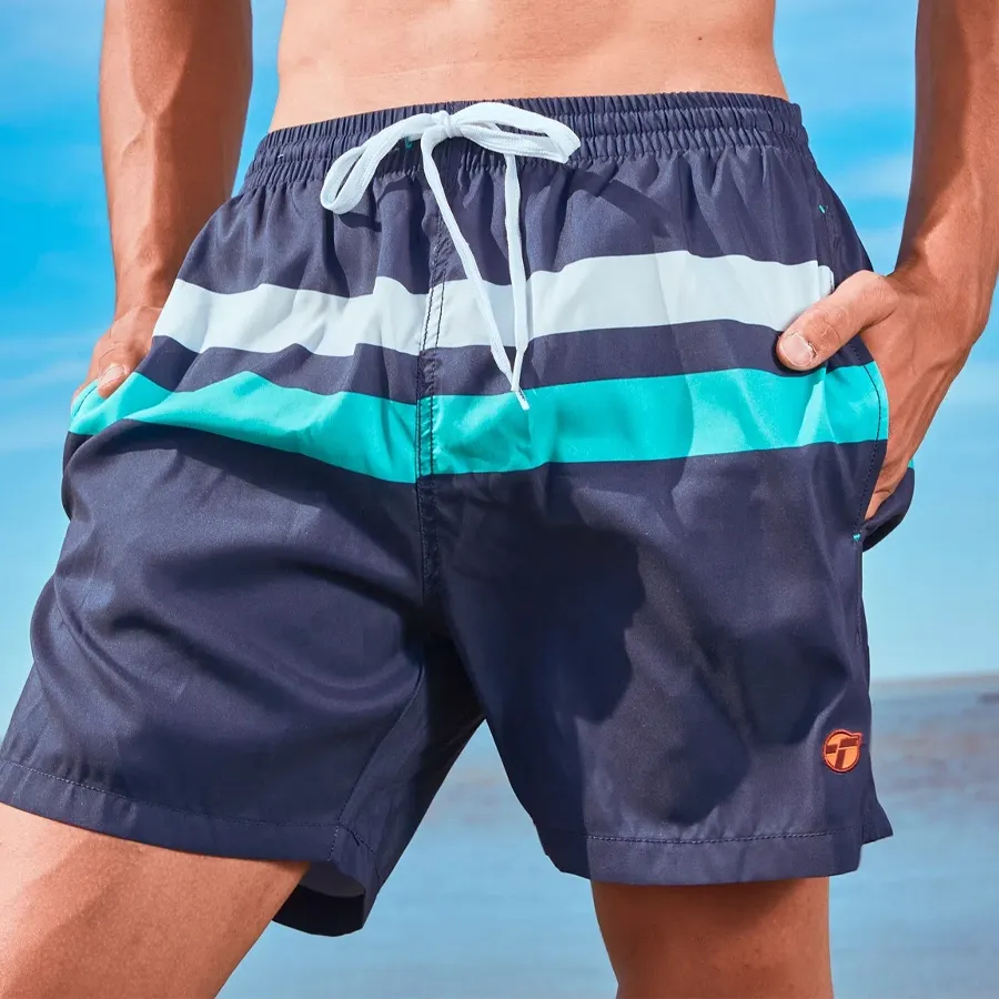 Imagen 0 de 1 de Short De Baño Topper Malla Short de Baño Slim M-AZUL/BLANCO