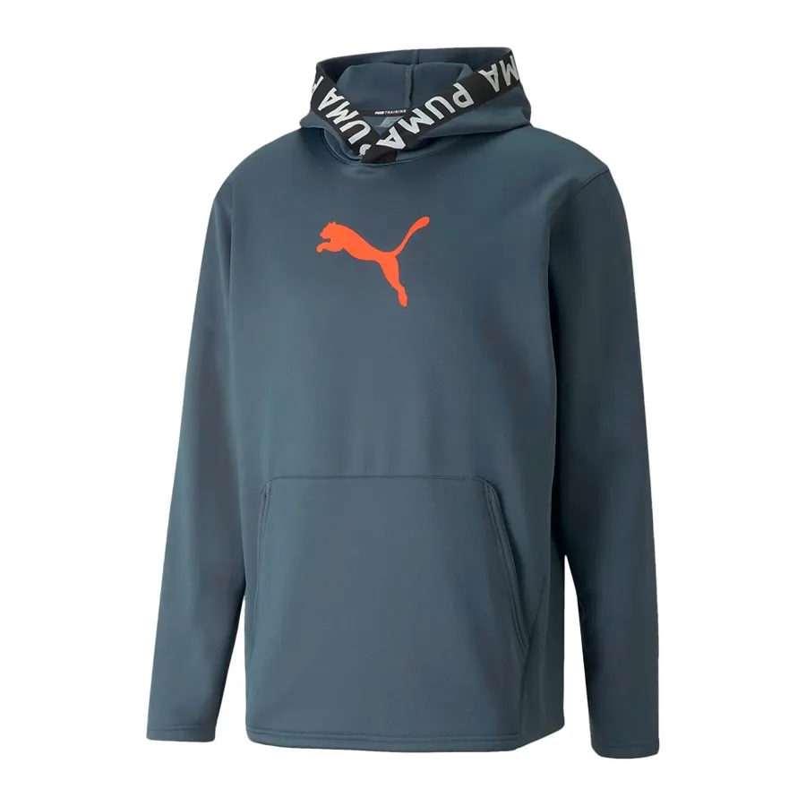 Imagen 0 de 6 de Buzo Puma Train Pwr Fleece-GRAFITO/NARANJA