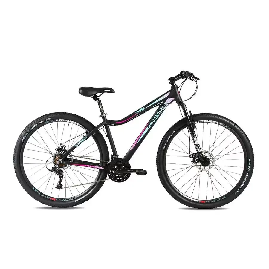 Imagen 0 de 4 de Bicicleta Mtb TopMega Flamingo R29 21 Vel-NEGRO/CELESTE
