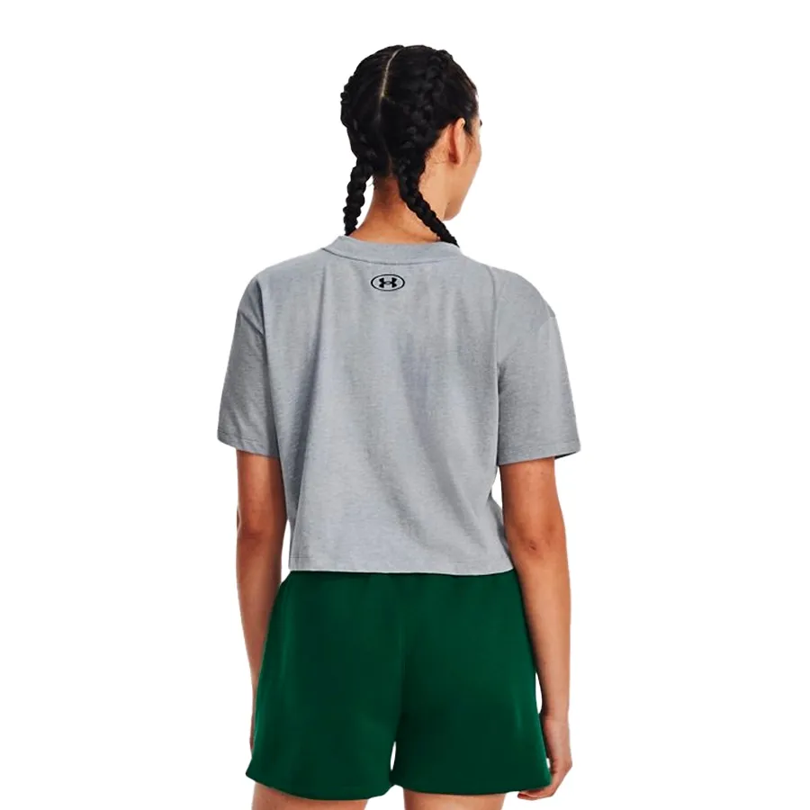 Imagen 1 de 5 de Remera Under Armour Collegiate Crest Cp-GRIS/NEGRO