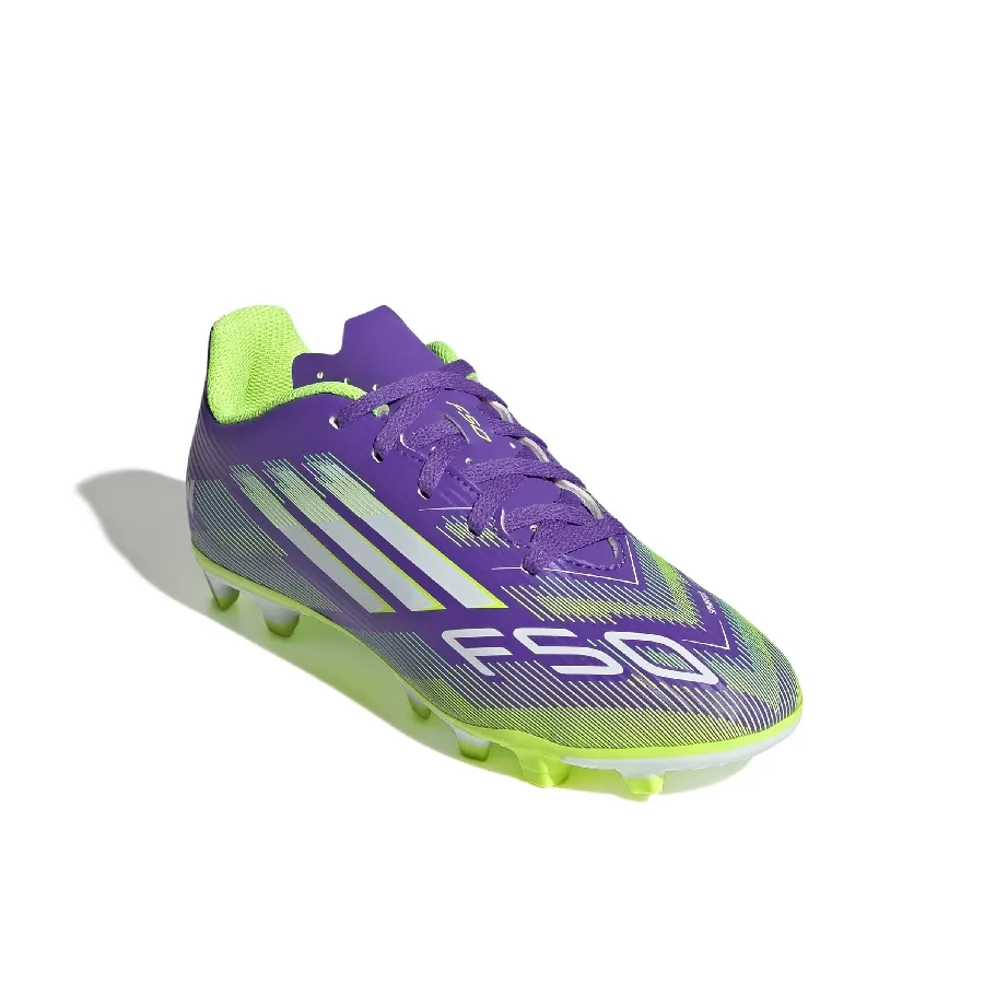 Imagen 1 de 7 de Botines adidas F50 Club Fg Niño-PURPURA/VERDE FLUOR