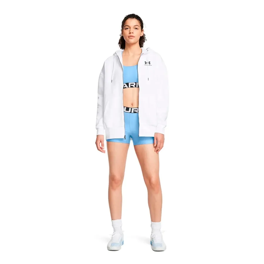 Imagen 2 de 6 de Campera Under Armour Icon fleece-BLANCO/NEGRO