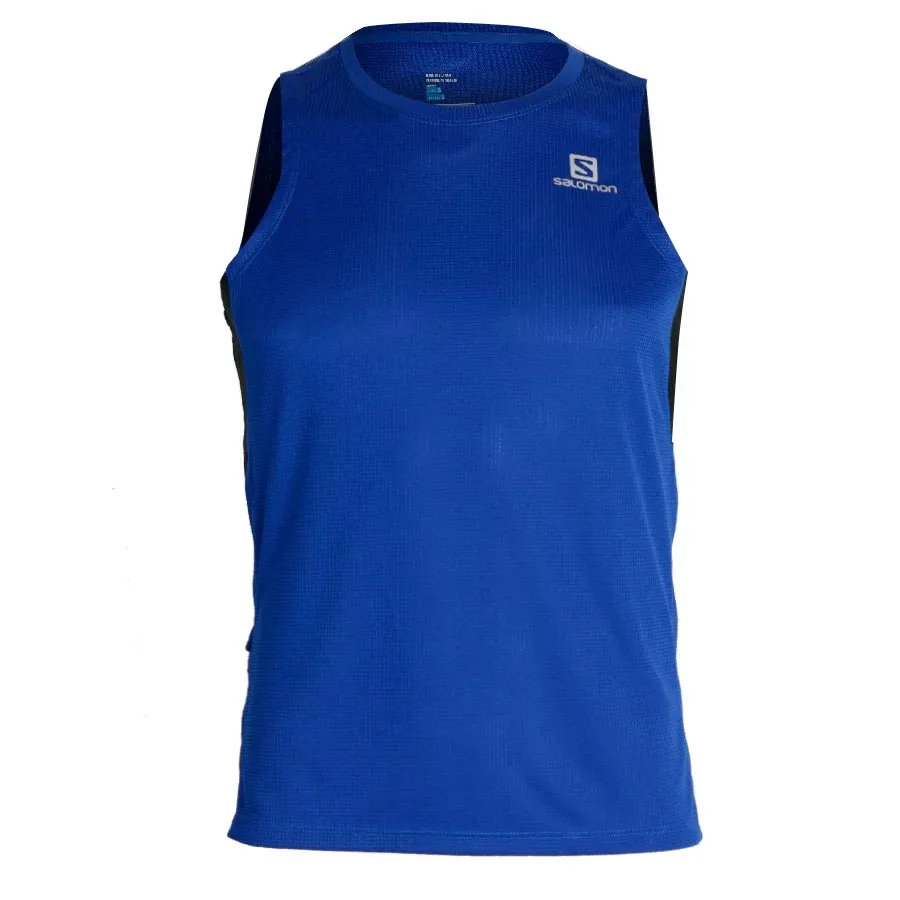 Imagen 0 de 4 de Musculosa Salomon Agile Tank-AZUL/NEGRO