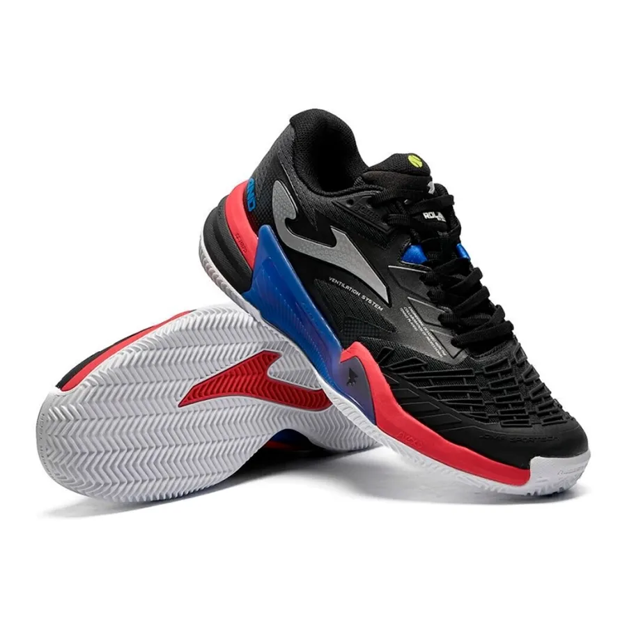 Imagen 2 de 6 de Zapatillas Joma Tenis Roland W2401-NEGRO/ROJO/AZUL