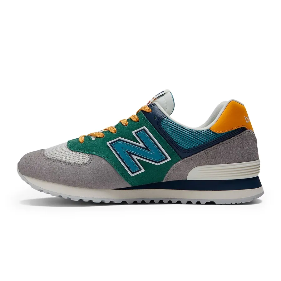 Imagen 2 de 5 de Zapatillas New Balance 574-VERDE/AZUL/GRIS/AMARILLO