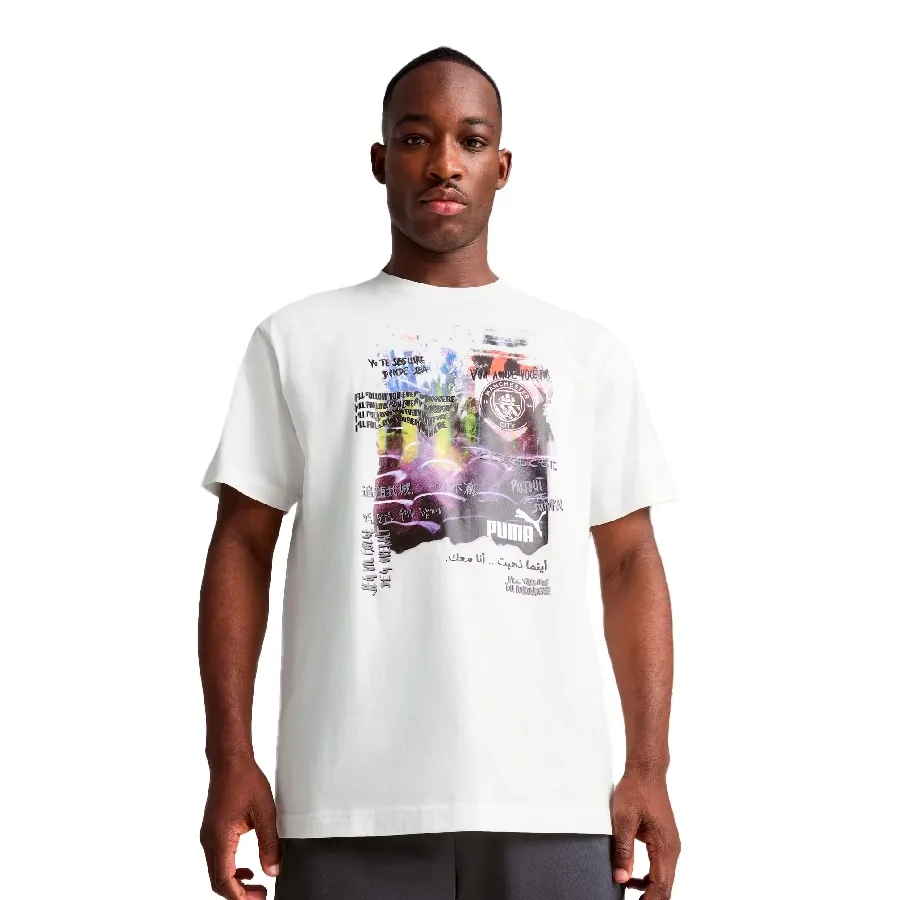 Imagen 1 de 5 de Remera Puma Manchester City ftblNRGY+-BLANCO