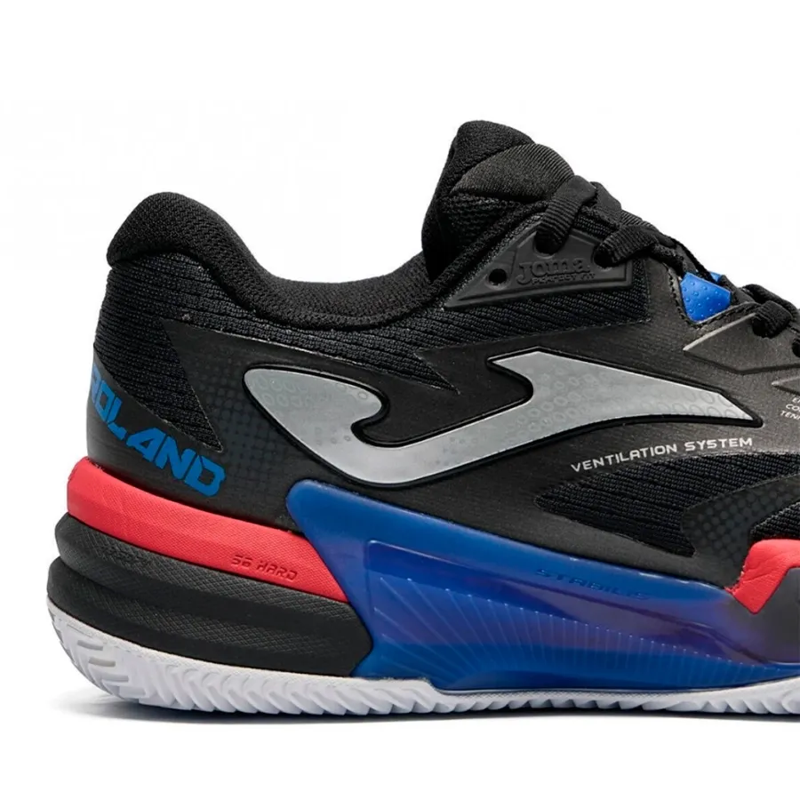 Imagen 5 de 6 de Zapatillas Joma Tenis Roland W2401-NEGRO/ROJO/AZUL