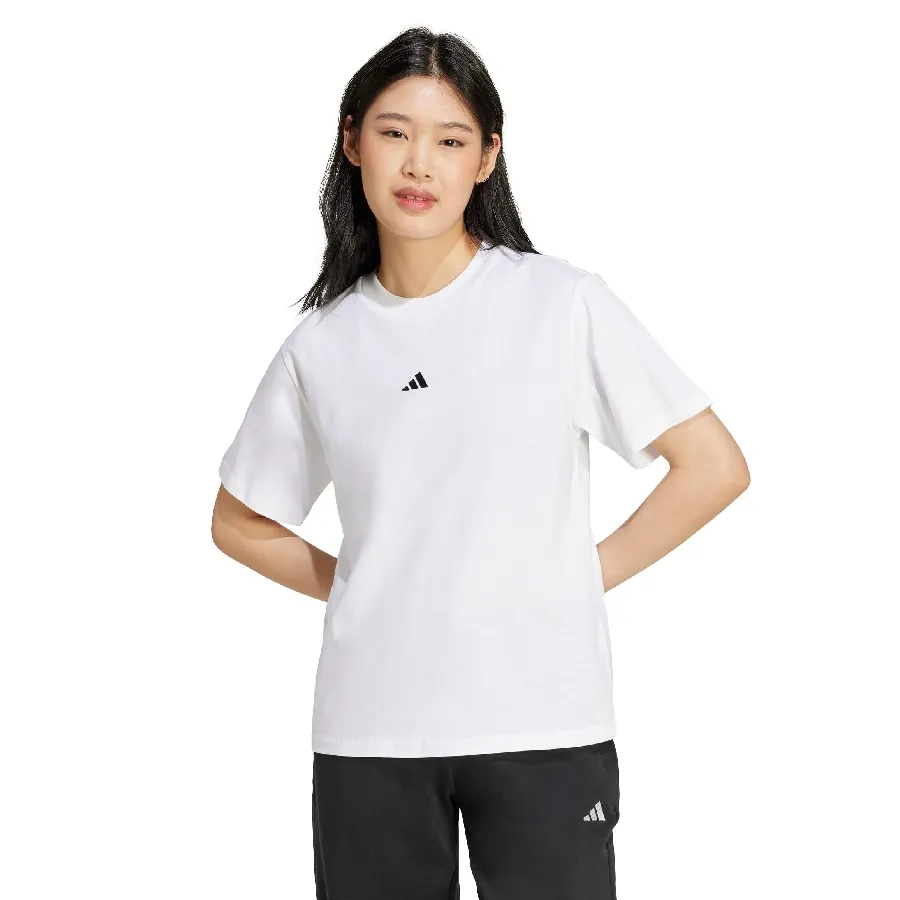 Imagen 0 de 5 de Remera adidas Essentials Logo Pequeño Algodón-BLANCO