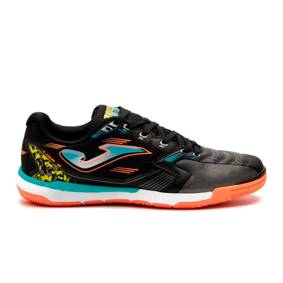 Imagen 0 de 6 de Botines Joma Liga 5 In-NEGRO/NARANJA/PLATA