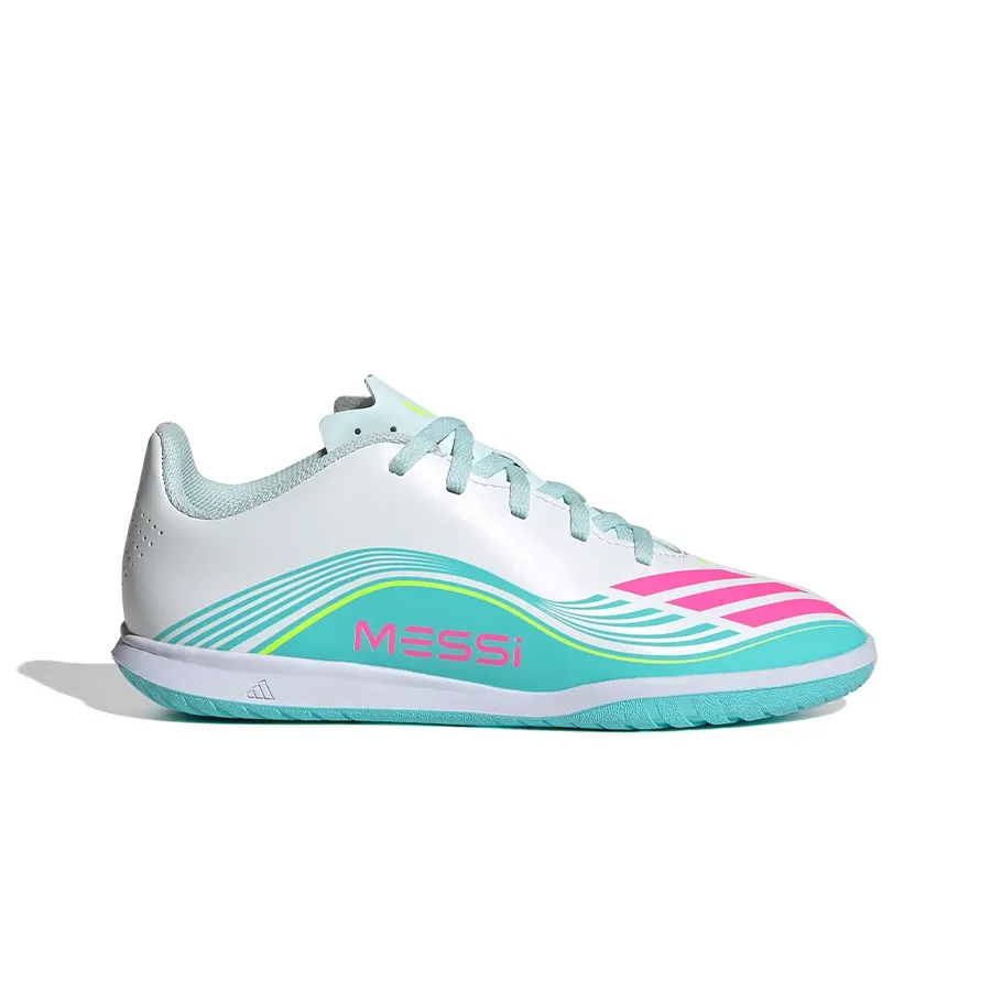 Imagen 0 de 7 de Botines adidas padel F50 Messi Club In-BLANCO/TURQUESA/FUCSIA