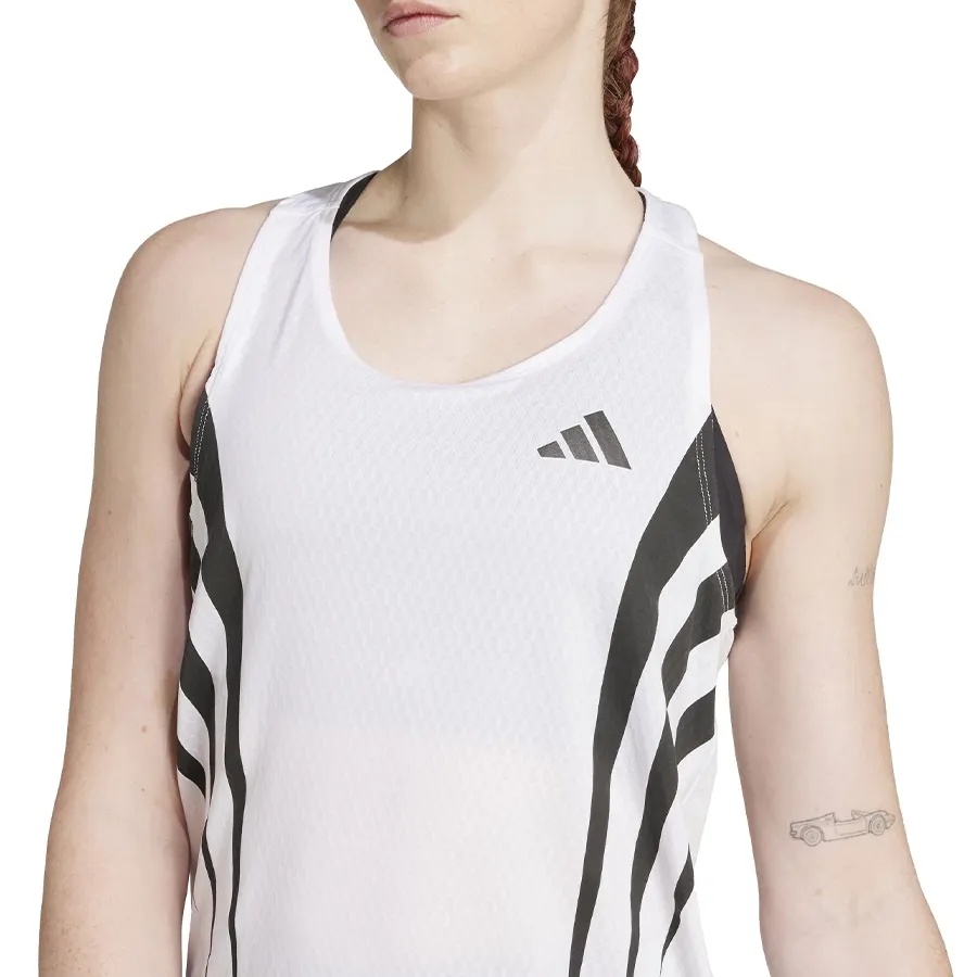 Imagen 3 de 5 de Musculosa adidas de running adizero archive-BLANCO/NEGRO