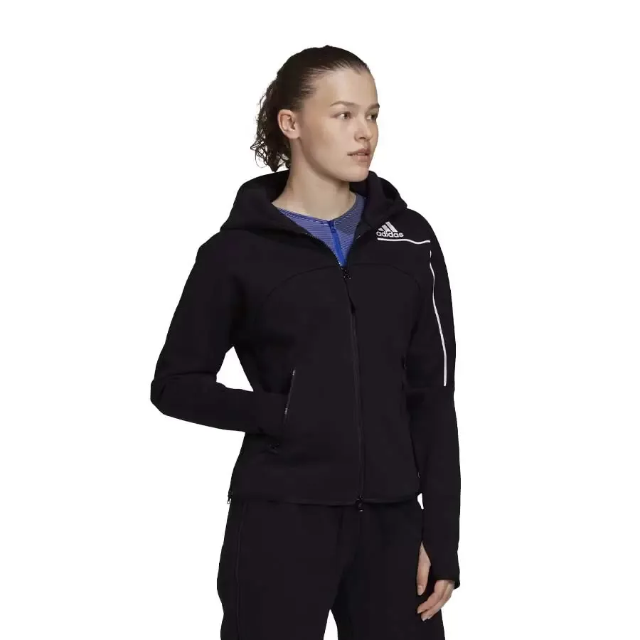 Imagen 2 de 5 de Campera adidas W Zne Hd-NEGRO