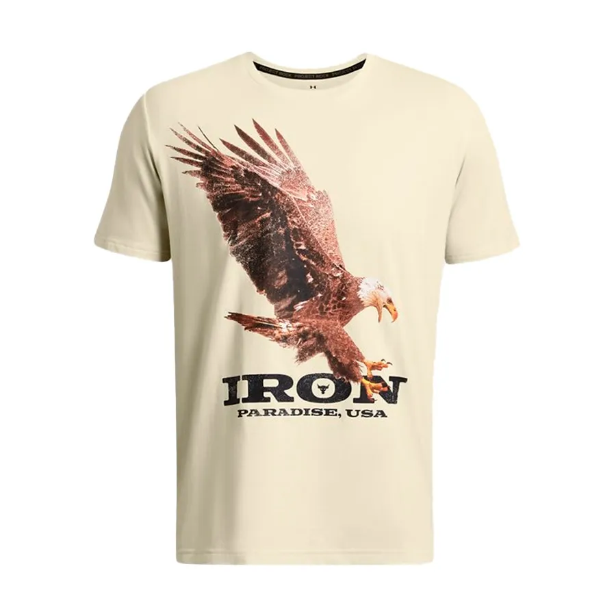Imagen 2 de 4 de Remera Under Armour Project Rock Eagle Graphic-NATURAL/MARRON