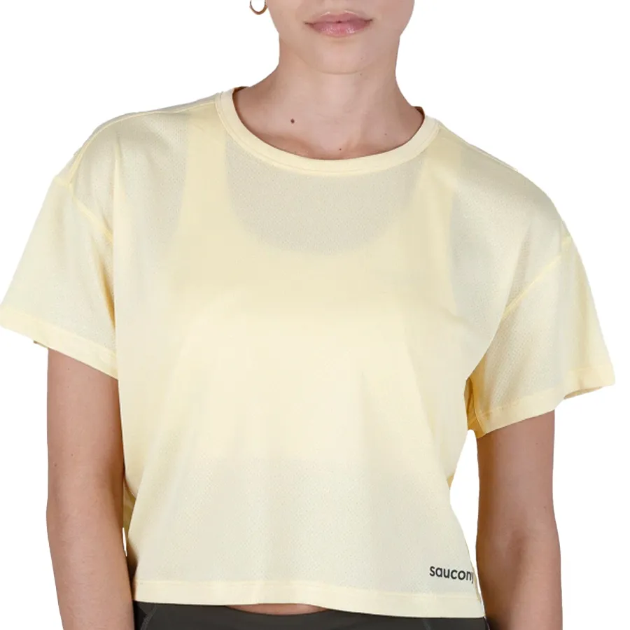 Imagen 1 de 4 de Remera Saucony Elevate Short Sleeve-AMARILLO FLUOR