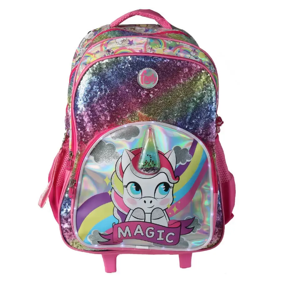 Imagen 0 de 1 de Mochila Carro Footy Unicornio-ROSA
