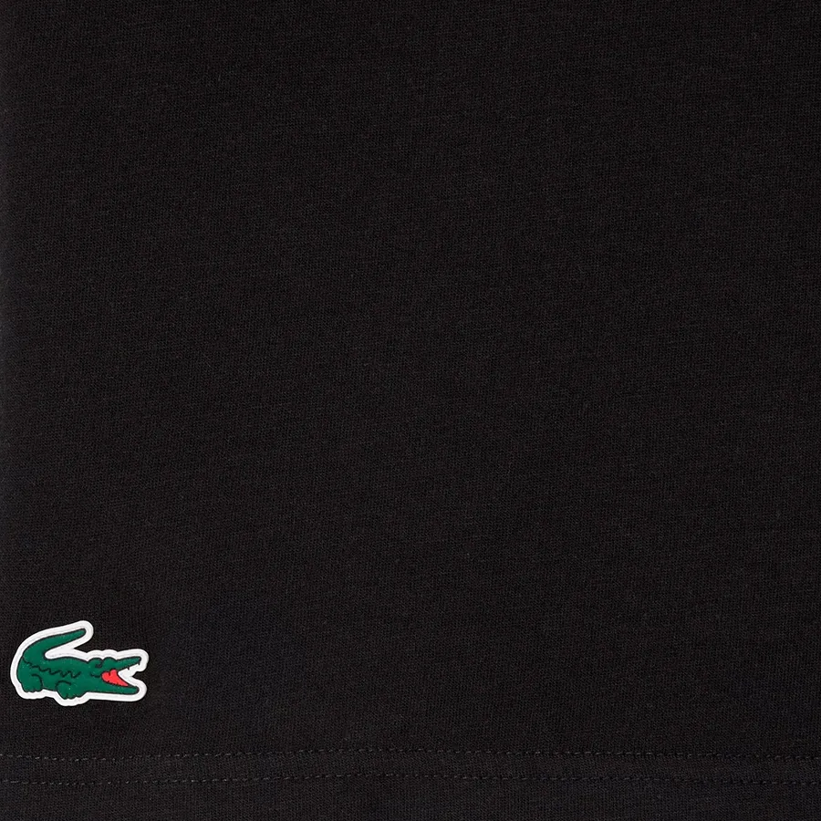 Imagen 5 de 7 de Remera Lacoste Tee Ultra Dry-NEGRO/CELESTE