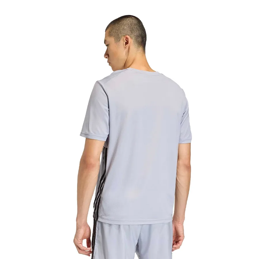 Imagen 2 de 6 de Remera adidas Workout Essentials Base 3 Tiras-GRIS/NEGRO