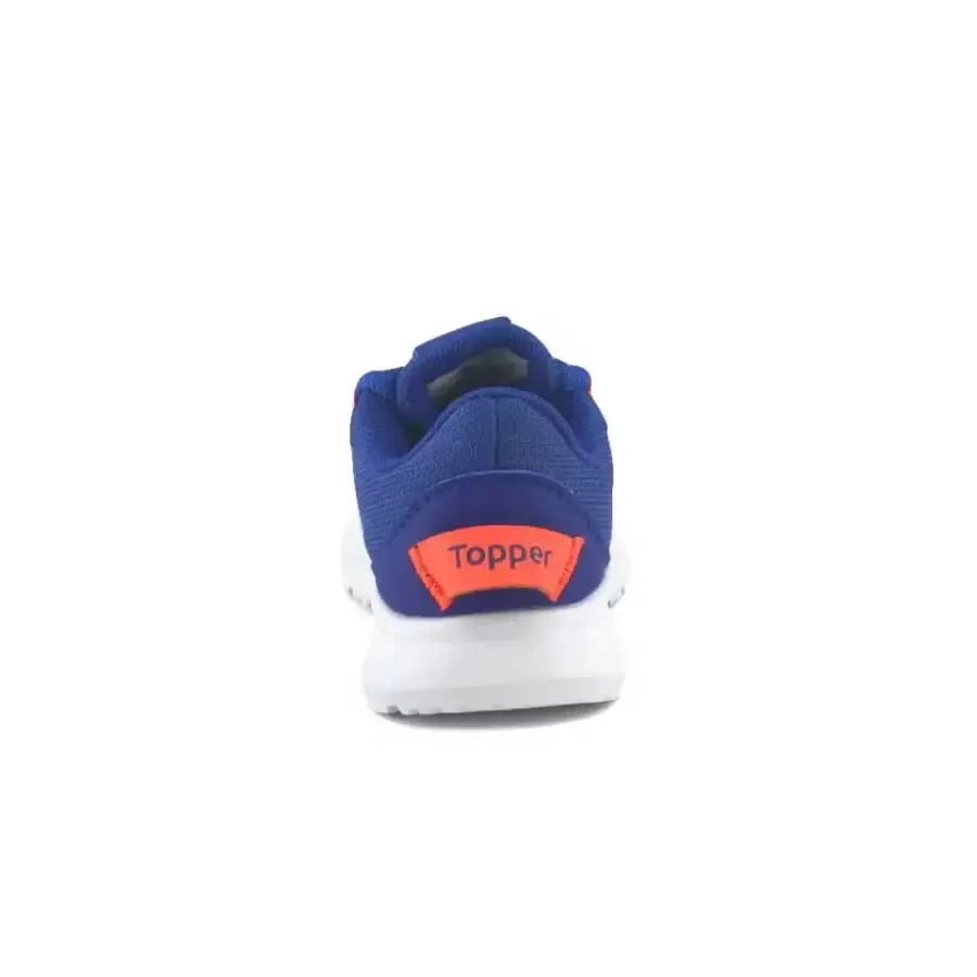 Imagen 2 de 4 de Zapatillas Topper Lambi Bebe-AZUL/NARANJA