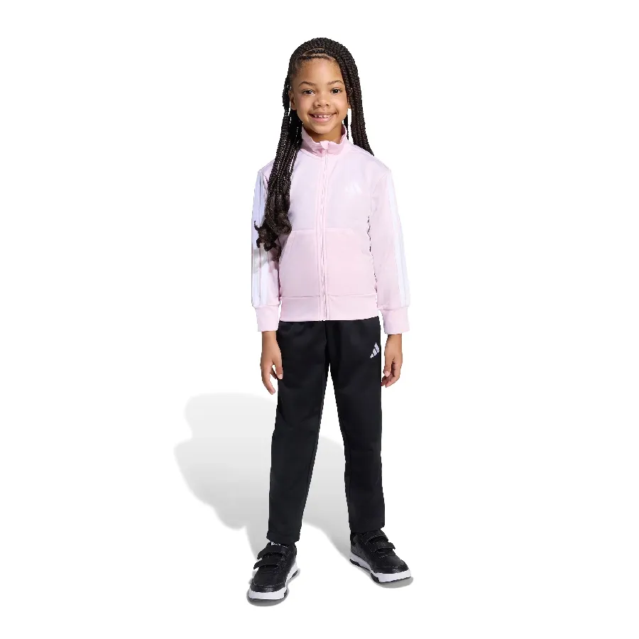 Imagen 1 de 5 de Conjunto adidas Essentials Climacool Track Suit Kids-ROSA/NEGRO