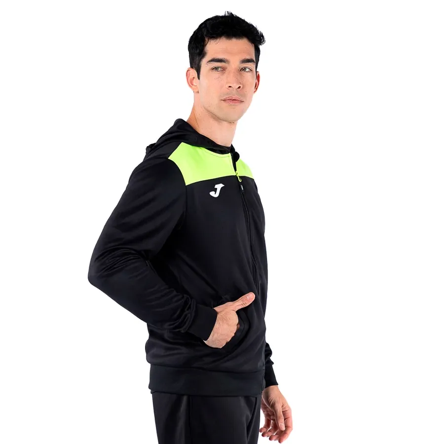 Imagen 1 de 4 de Campera Joma Phoenix II 121-NEGRO/VERDE FLUOR