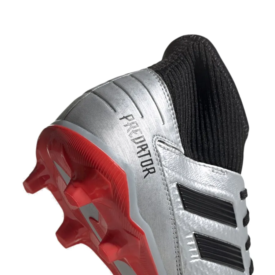 Imagen 5 de 6 de Botines adidas Predator 19.3 FG-PLATA/NEGRO/ROJO