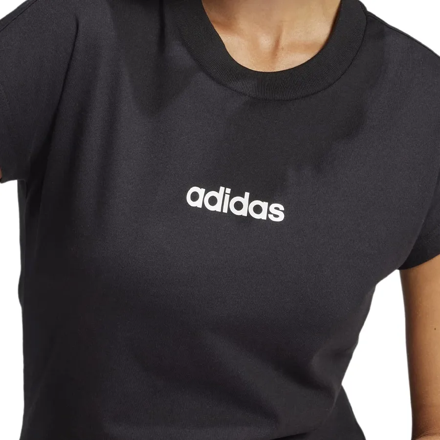 Imagen 3 de 5 de Remera adidas Essentials Linear-NEGRO