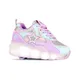 zapatillas-footy-roller-super-star-ruedas-luz-led-LILA/PLATA/VERDE AGUA