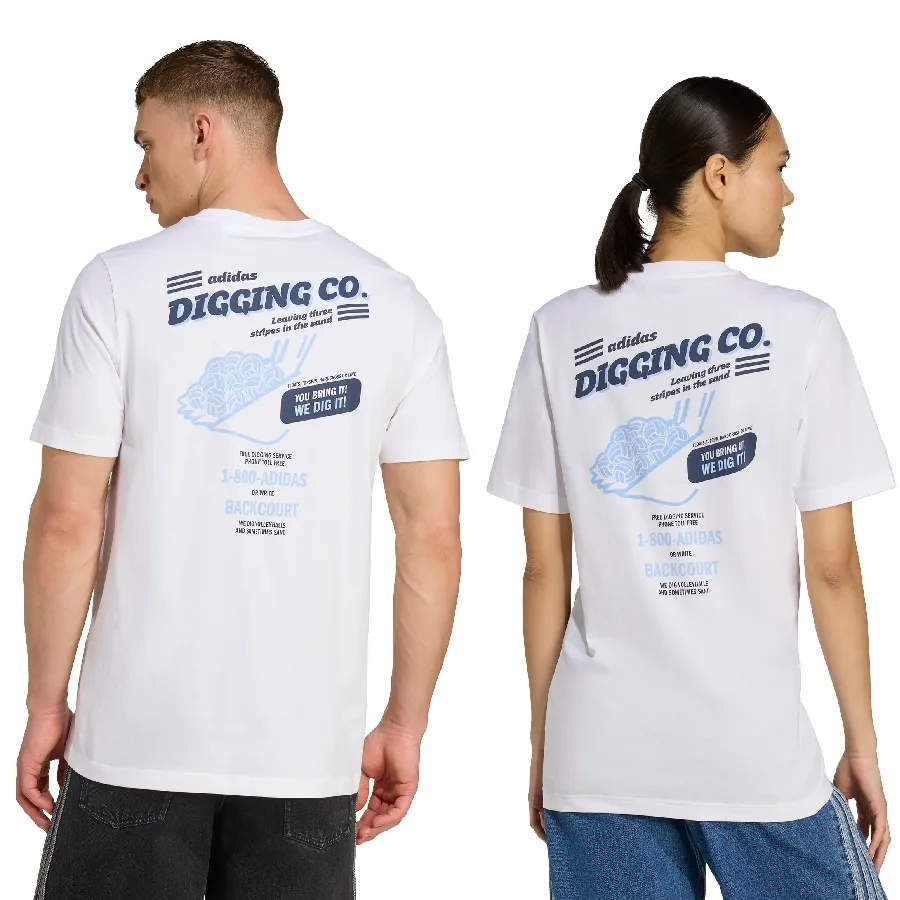 Imagen 3 de 4 de Remera adidas Graphic de voley-BLANCO