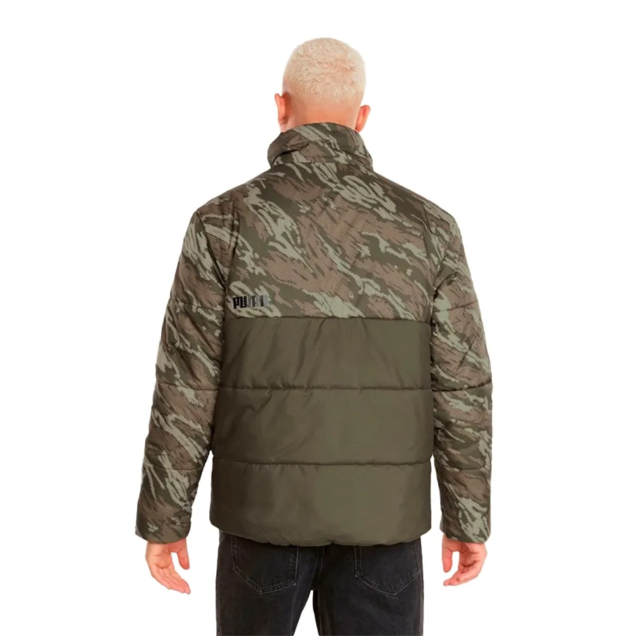 Imagen 3 de 4 de Campera Puma Ess + Padded Aop-VERDE MILITAR