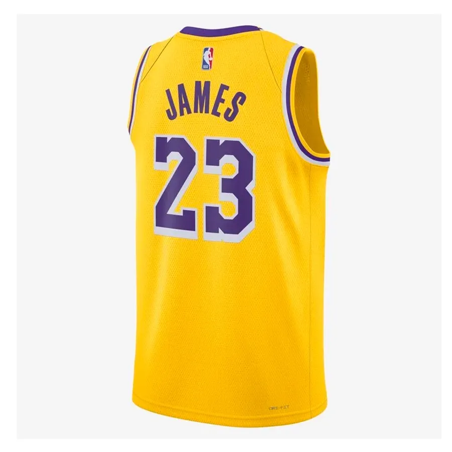 Imagen 2 de 4 de Musculosa Nike Los Angeles Lakers Icon Edition 22/23-AMARILLO/MORADO