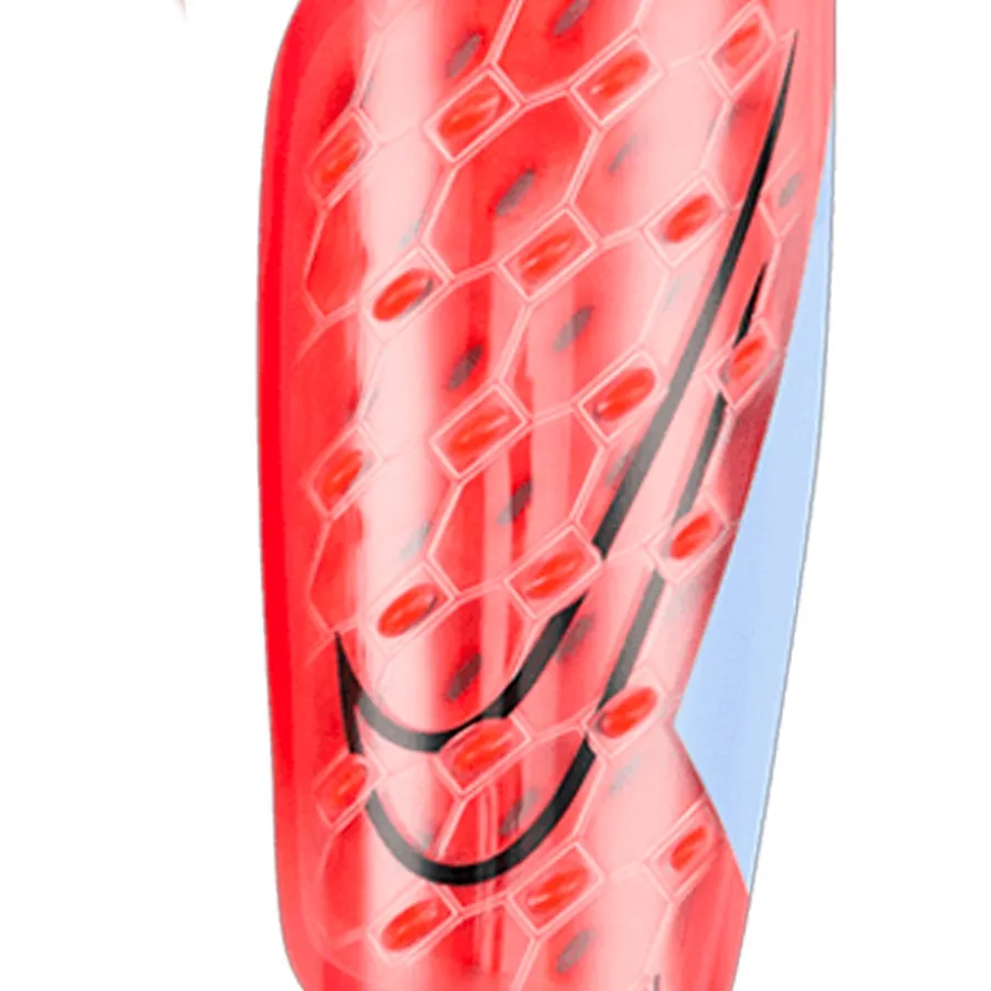 Imagen 1 de 3 de Canilleras Nike Mercurial Lite SuperLock-CORAL FLUOR/NEGRO