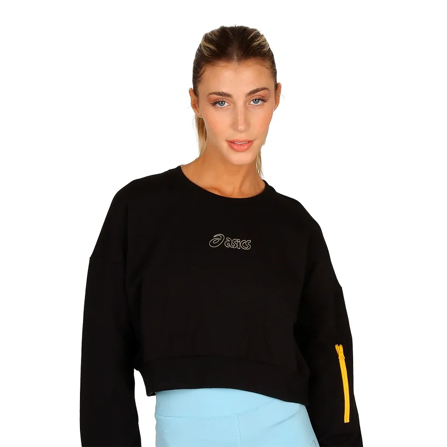 Imagen 0 de 4 de Buzo Asics Outline Aw22-NEGRO/AMARILLO