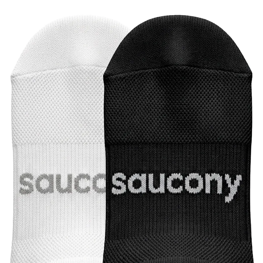 Imagen 4 de 5 de Medias Saucony Oddysey Invisible Socks Pack x3-BLANCO/NEGRO/GRIS