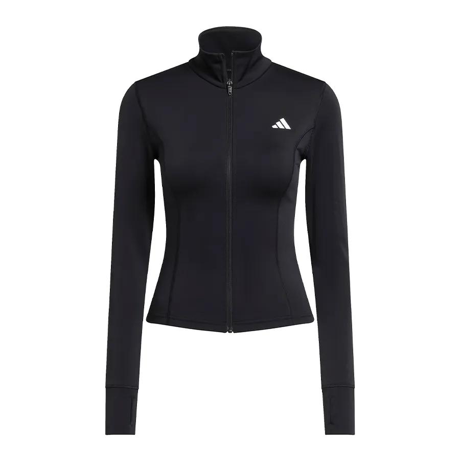 Imagen 2 de 5 de Campera adidas Frontal Optime Essentials-NEGRO
